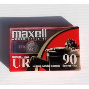 5 NEW SEALED Maxell Normal Bias 90 Minute Audio Tapes Cassettes IEC Type I